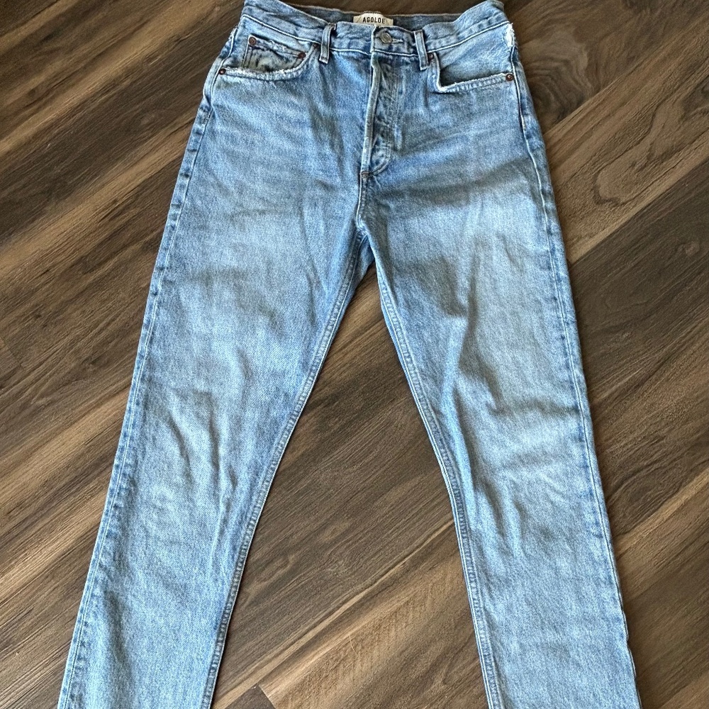 Agolde High Rise Button Fly Jeans